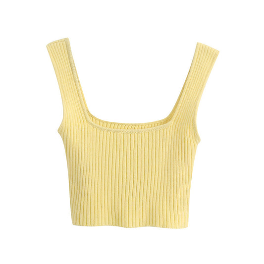 Ribbed Crop Tank Top