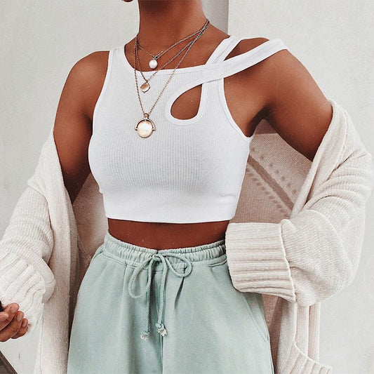 Asymmetrical Crop Tank
